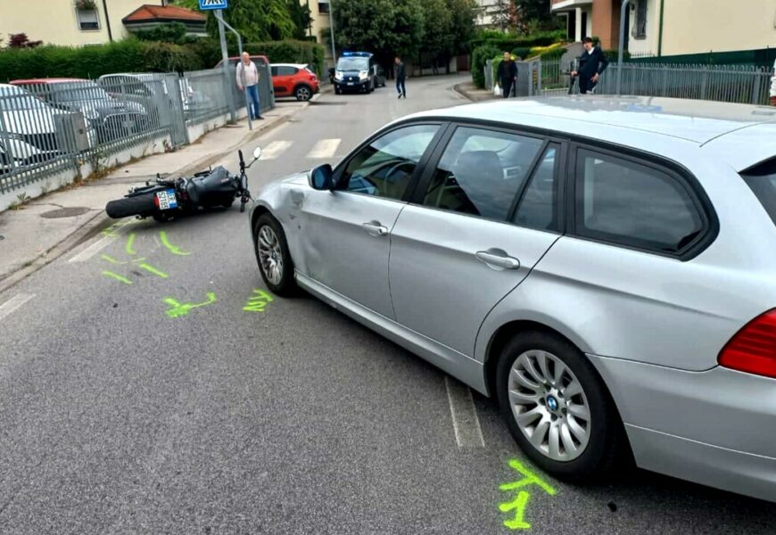 La scena dell'incidente a Noventa